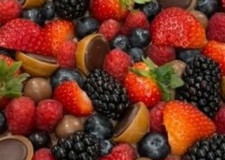  Chokoladekage med frugt og slik 30 pers 