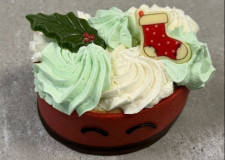 Juleroulade med hindbær 2 pers. 