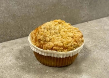 Muffin med rabarber og crumble 